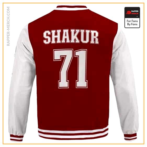 Awesome Iconic Rapper 2Pac Shakur 71 LA Red Varsity Jacket RM0310