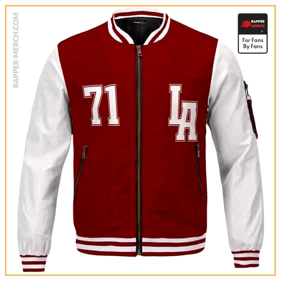 Awesome Iconic Rapper 2Pac Shakur 71 LA Red Varsity Jacket RM0310