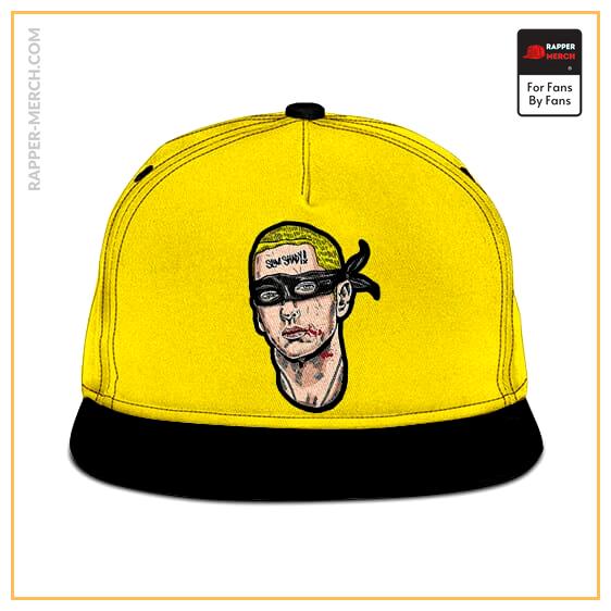 Awesome Slim Shady Cartoon Head Art Yellow Snapback Cap RM0310