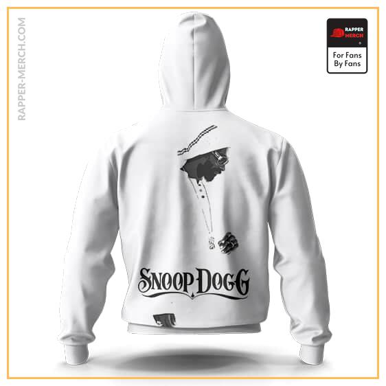 Awesome Snoop Doggy Dogg In White Minimalist Zip Up Hoodie RM0310