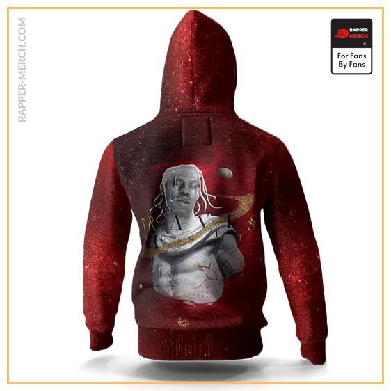 Awesome Travis Scott Greek Statue In Space Red Hoodie RM0410