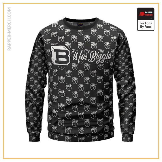 B Is For Biggie Head Cut-Out Design Crewneck Sweater RP0310