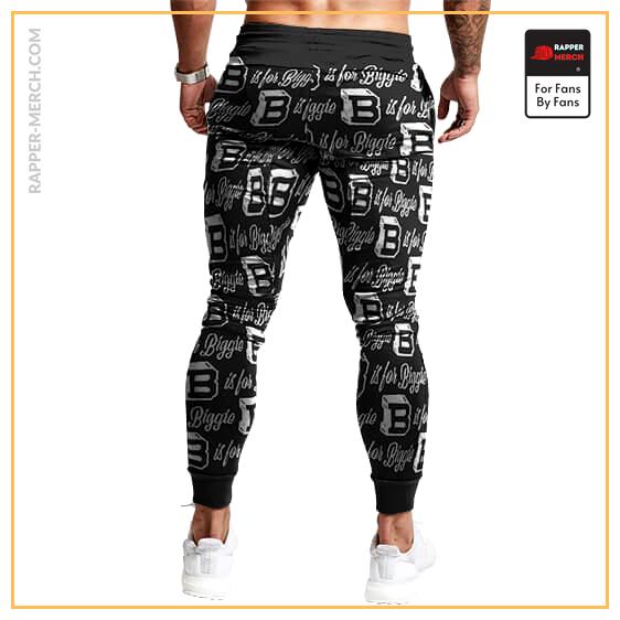 B Is For Biggie Smalls Dope Pattern Black Jogger Pants RP0310