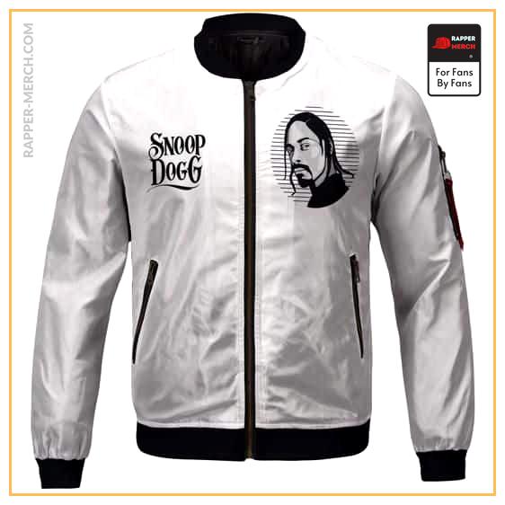Snoop Dogg Minimalist Design Black And White Letterman Jacket RM0310