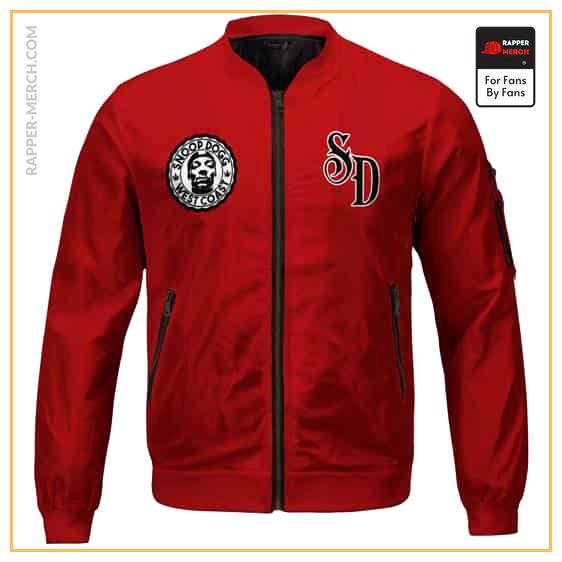 West Coast Hip Hop Icon Snoop Dogg Red Letterman Jacket RM0310