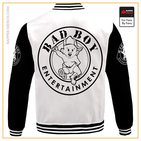 Bad Boy Entertainment Baby Logo White Varsity Jacket RP0310