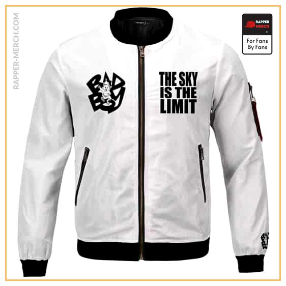 Bad Boy Sky Is The Limit Biggie White Bomber Jacket RP0310