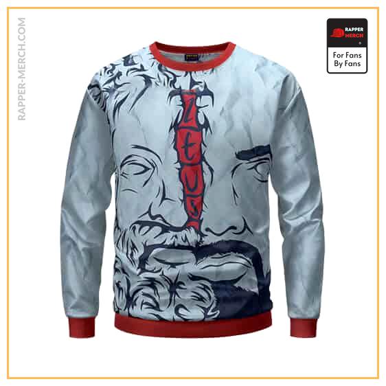 Badass Eminem & Zeus Half-Face Artwork Crewneck Sweatshirt RM0310