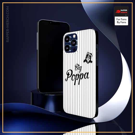 Big Poppa Pinstripes Biggie Logo White iPhone 13 Cover RP0310