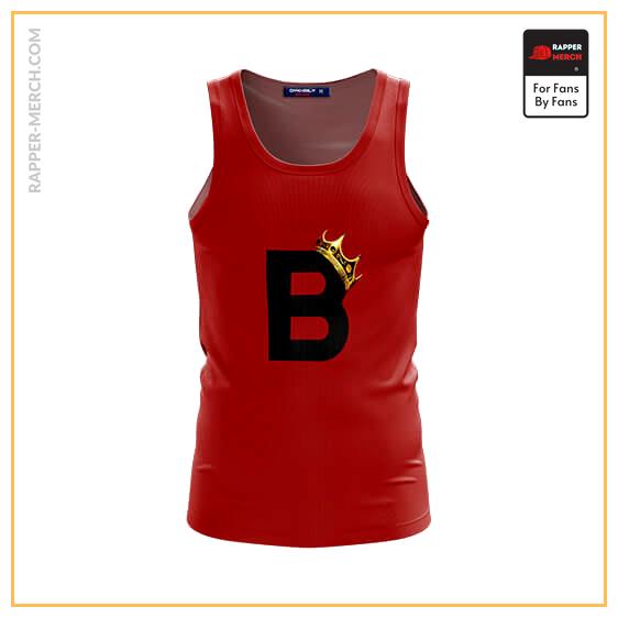 Biggie Crown B Logo Bloody Red Sleeveless Shirt RP0310