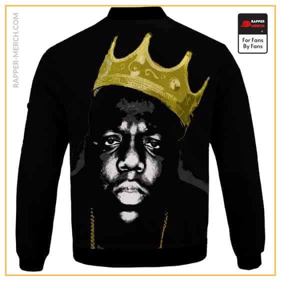 Biggie Smalls Gold Crown Awesome Black Bomber Jacket RP0310