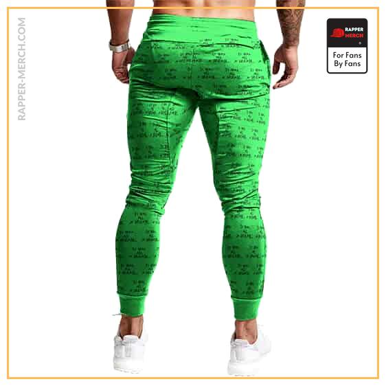 Biggie Smalls It Was All A Dream Pattern Green Jogger Pants RP0310