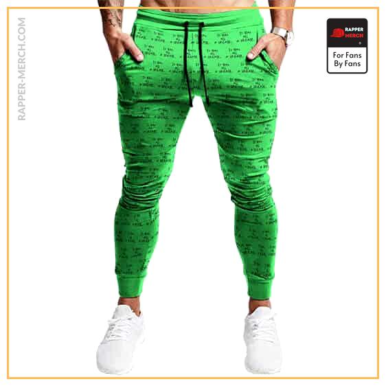 Biggie Smalls It Was All A Dream Pattern Green Jogger Pants RP0310