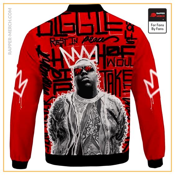 Biggie Smalls Tribute It Was All A Dream Red Bomber Jacket RP0310