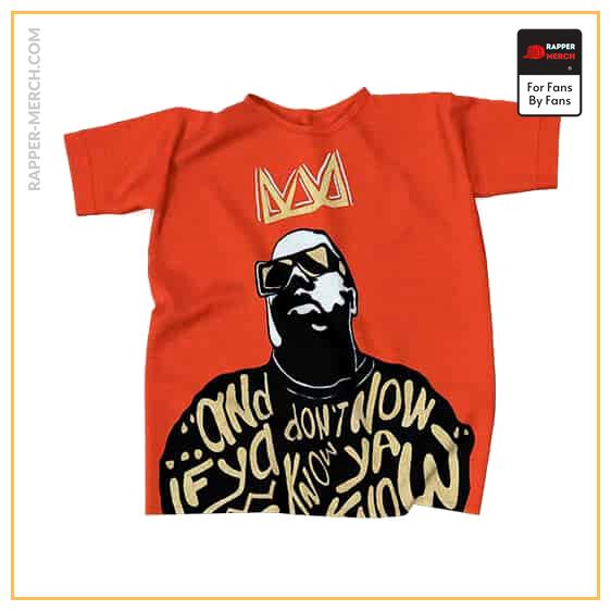Biggie With A Crown Now You Know Lyrics Red Tees RP0310