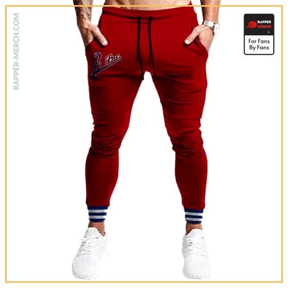 Classic 2Pac Collection 90 Shakur Dope Red Jogger Sweatpants RM0310