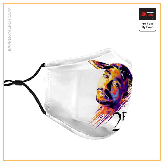 Colorful 2Pac Shakur Pop Artwork Awesome White Face Mask RM0310