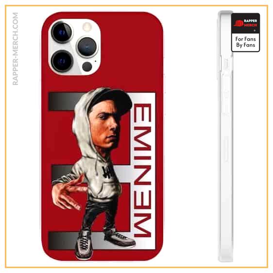 Cool Eminem Caricature Art Red iPhone 12 Bumper Case RM0310