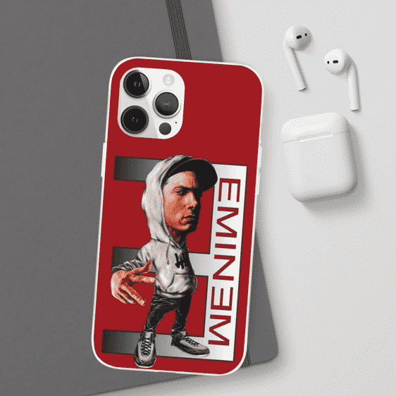 Cool Eminem Caricature Art Red iPhone 12 Bumper Case RM0310