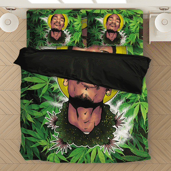 Cool Snoop Doggy Dogg Art Marijuana Background Bed Linen RM0310