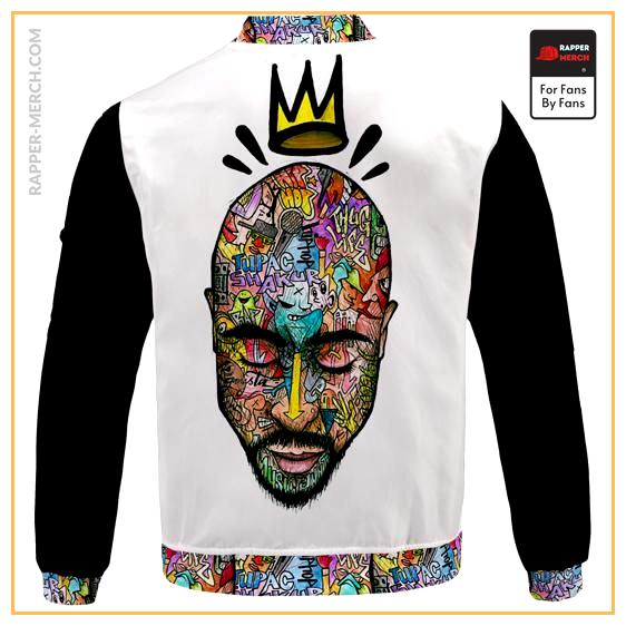 Crowned 2Pac Makaveli Face Doodle Dope Varsity Jacket RM0310
