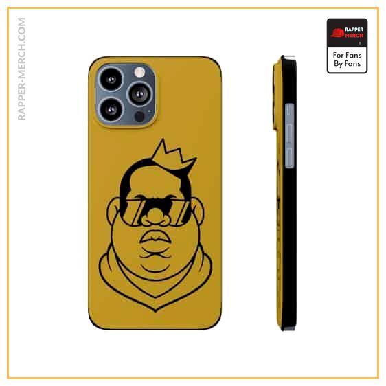 Crowned Biggie Outline Art Mustard Yellow iPhone 13 Case RP0310