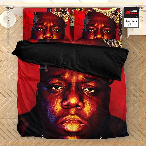 Crowned Gangsta Rapper Notorious B.I.G. Red Bedclothes RP0310