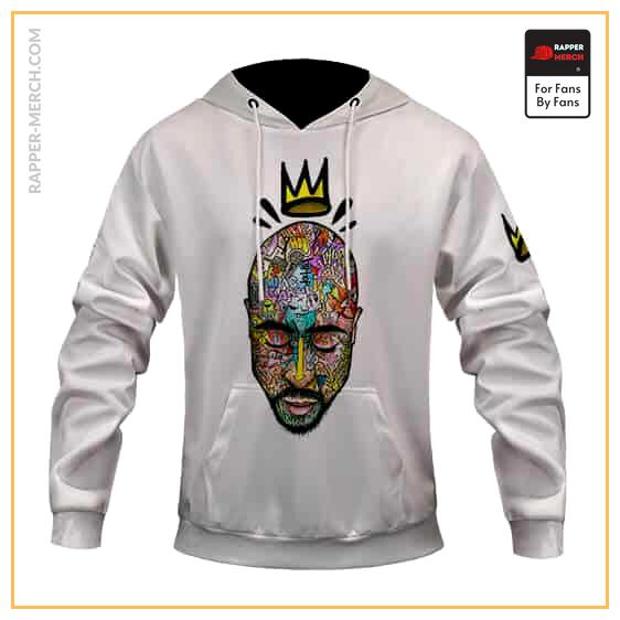 Crowned King Tupac Face Doodle Artwork Awesome Hoodie RM0310