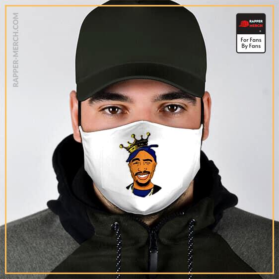 Dear Mama Crowned King Tupac Shakur Art White Face Mask RM0310