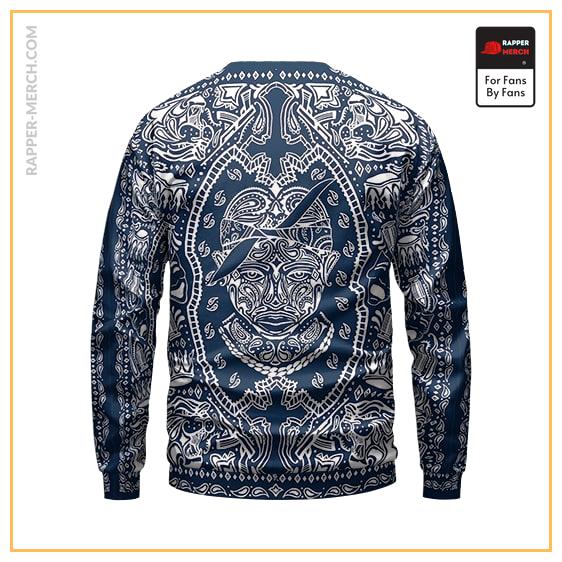 Dope Tupac Amaru Gangsta Blue Bandana Sweatshirt RM0310