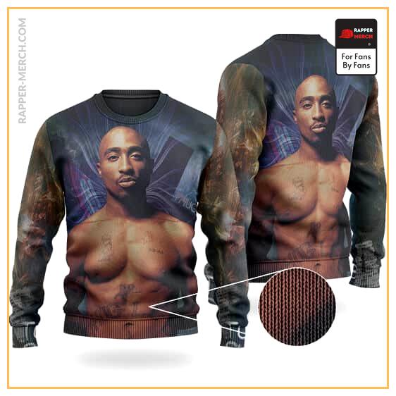 Dope Tupac Makaveli Galaxy Art Tribute Wool Sweater RM0310