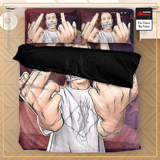 Double Middle Finger Sign Eminem Revival Cover Bed Linen RM0310
