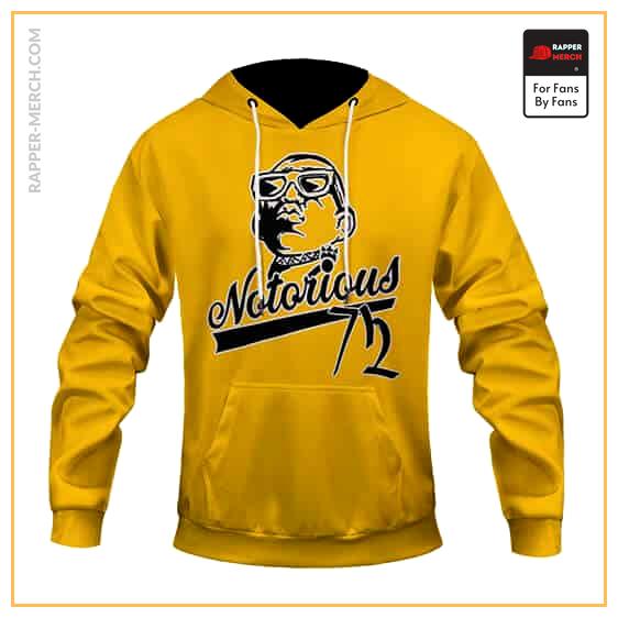 East Coast Rapper Notorious B.I.G. 72 Logo Yellow Hoodie RP0310