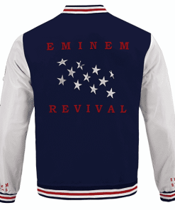 Eminem Album Revival American Flag Inspired Varsity Jacket RM0310