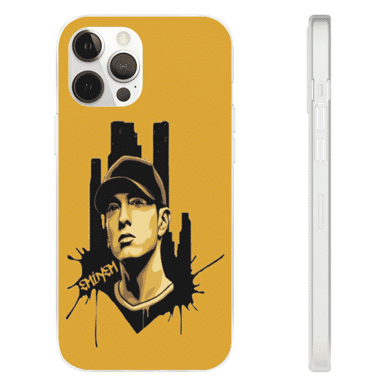 Eminem Face Portrait Detroit City iPhone 12 Bumper Case RM0310