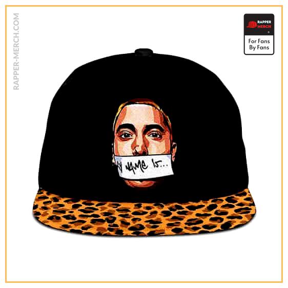Eminem Head Art My Name Is Slim Shady Leopard Print Snapback RM0310