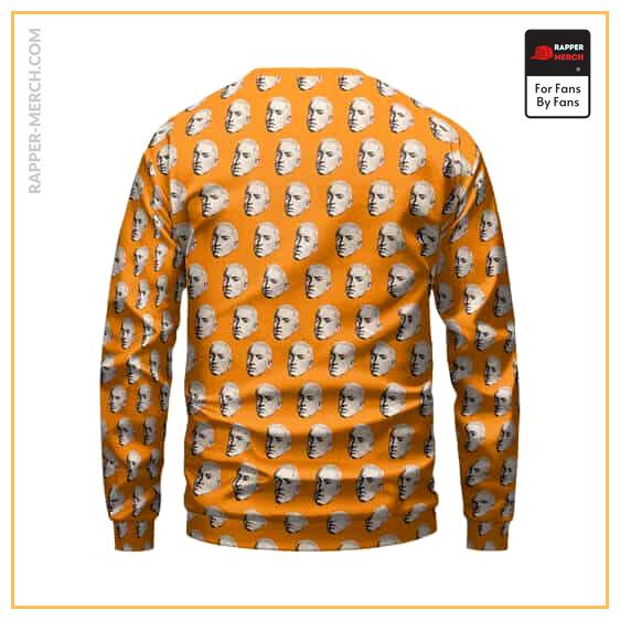 Eminem Head Pattern Slim Shady Yellow Crewneck Sweater RM0310