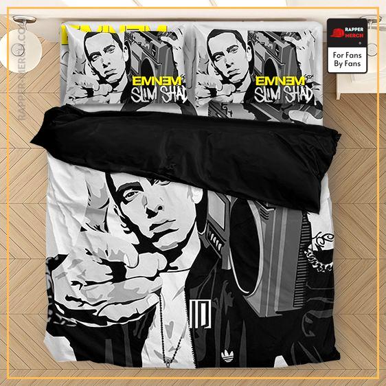 Eminem Holding His Boombox Art Gray Slim Shady Bed Linen RM0310