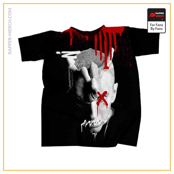 Eminem Iconic Devil Horn Pose Paint Drip Shirt RM0310