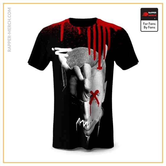 Eminem Iconic Devil Horn Pose Paint Drip Shirt RM0310