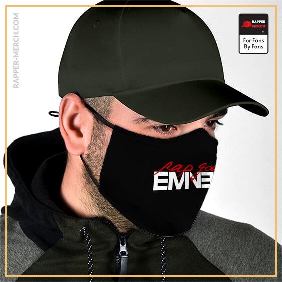 Eminem Rap God Minimalist Lettering Black Face Mask RM0310