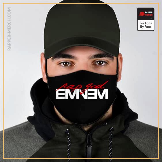 Eminem Rap God Minimalist Lettering Black Face Mask RM0310