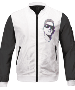 Eminem Rap God Trippy Glitch Head Artwork Varsity Jacket RM0310