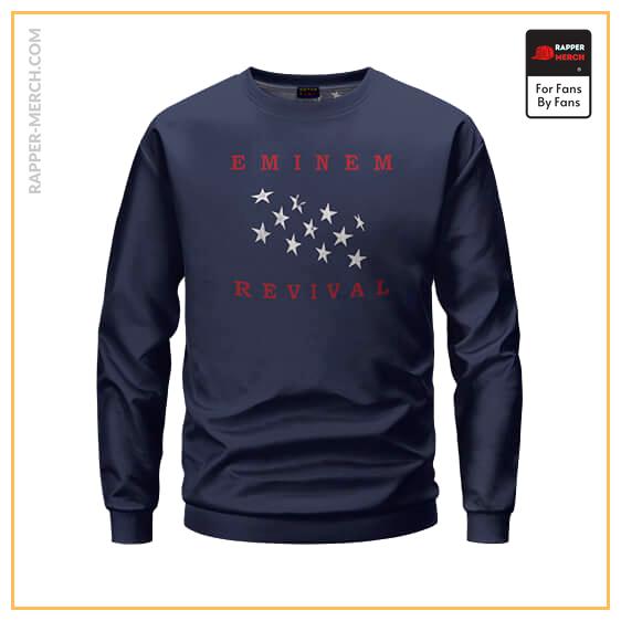 Eminem Revival American Stars Navy Blue Crewneck Sweater RM0310