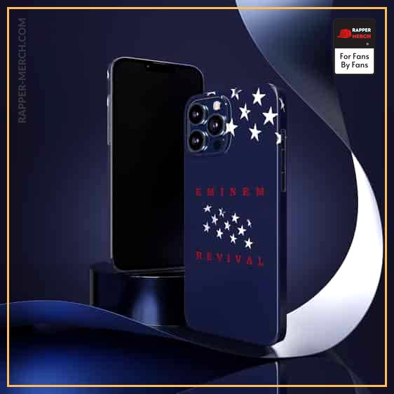 Eminem Revival U.S. Flag Stars Navy Blue iPhone 13 Cover RM0310