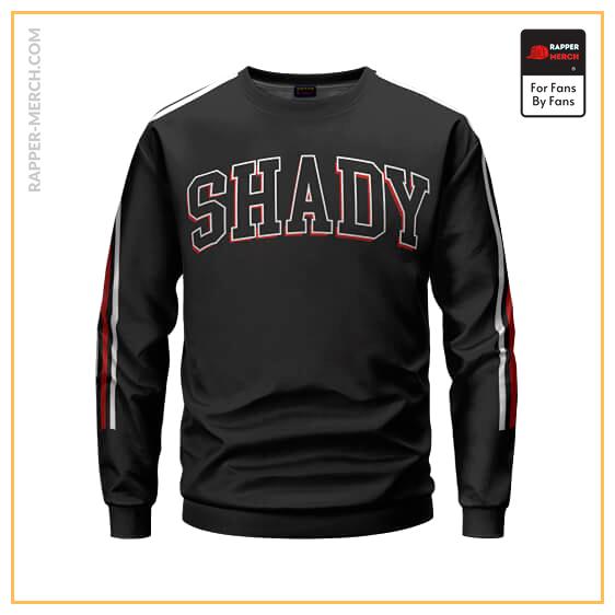 Eminem Shady Lettering Art Striped Sleeve Crewneck Sweater RM0310