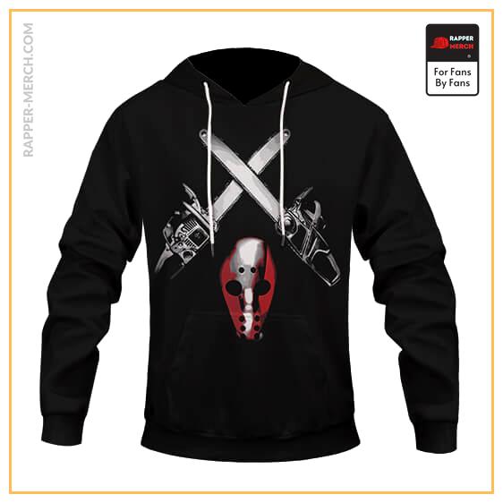 Eminem Shady XV Chainsaw & Hockey Mask Logo Black Hoodie RM0310