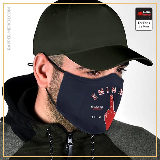 Eminem Slim Shady Middle Finger Blue Cloth Face Mask RM0310