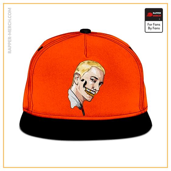 Eminem Slim Shady Skull Face Art Design Orange Snapback RM0310