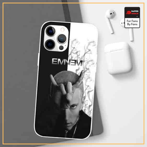 Eminem's Devil Horns Black And White iPhone 12 Case RM0310